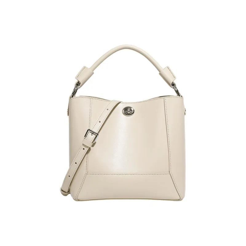 CARTELO Cow Leather Handbag Regular Women's Black/Milk White/Salt Card Color-1