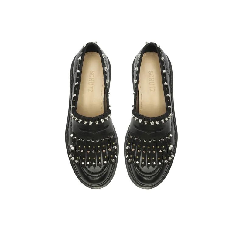 Schutz Christie Loafers 3.5cm Women's Black-4