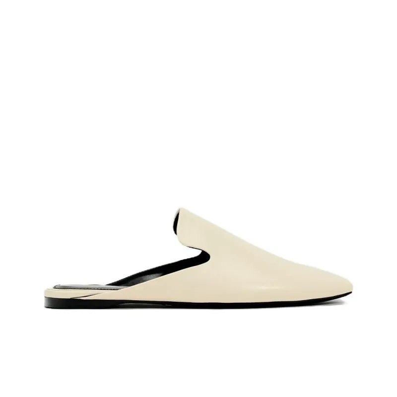 ZARA Slip-Resistant Wrap-toe Slippers Women's Light Beige Yellow-1