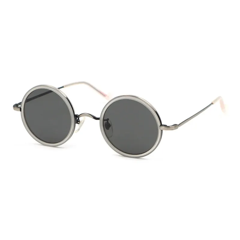 Fujii Taro Plate And Metal Round Sunglasses Unisex-6