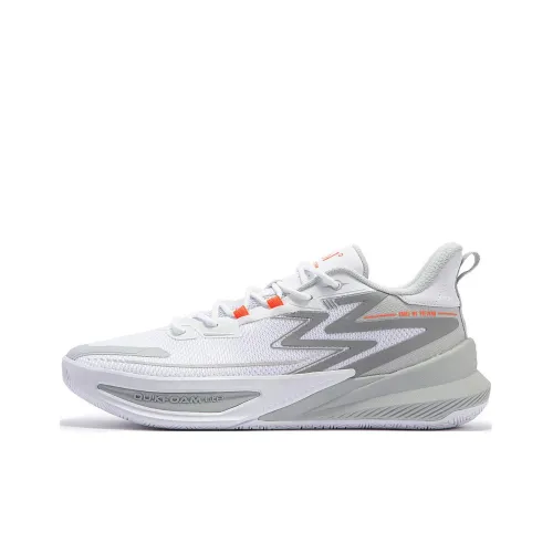 361° Big3 Team Basketball Shoes Men Low-Top White Gray