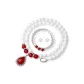 Pearl Red Agate Elegance Set [Necklaces/Bracelets/Stud Earrings]