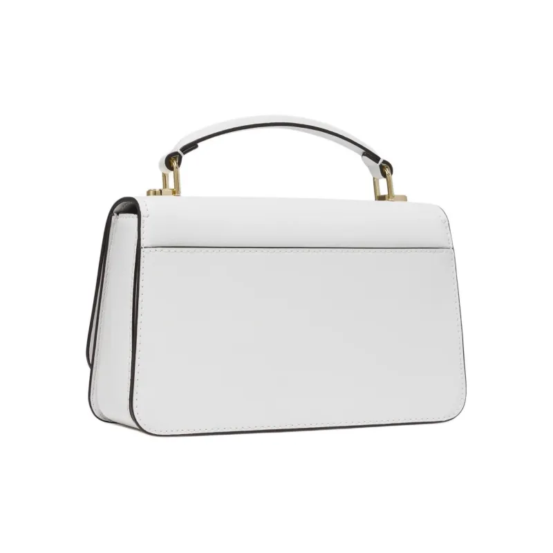 MICHAEL KORS Split Cow Leather One Shoulder Handbag, Crossbody Bag Medium Size Women's White-2