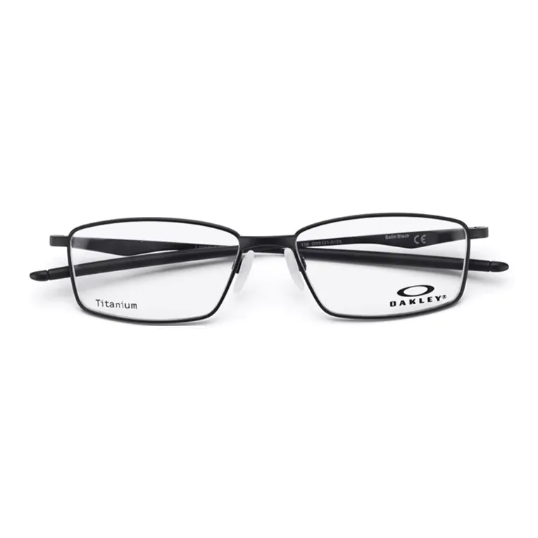 Oakley Titanium Rectangular Eyeglass Frames Unisex Black-1