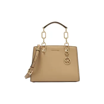 MICHAEL KORS Split Cow Leather With Artificial Leather Shoulder Bag, Crossbody Bag, Handbag Small Size Women's Camel