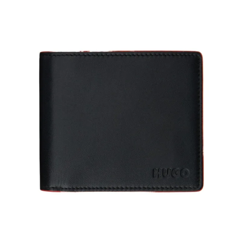 HUGO BOSS Leather Wallet Medium Size Men's Black-0