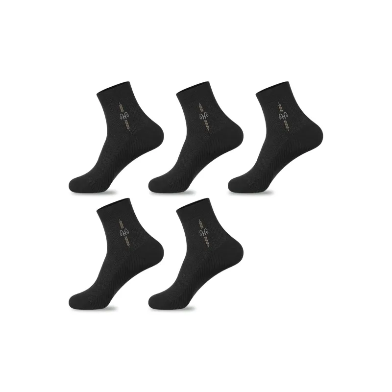 H YXIANG Mid Calf Socks Men's 5 Pack-8