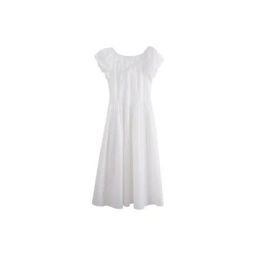 Olrain Short-Sleeved Dresses Women's White