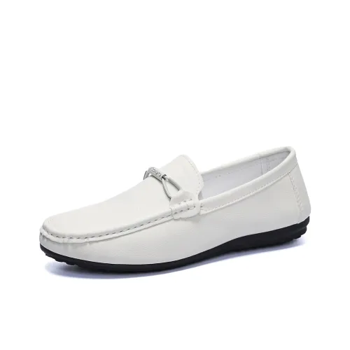 Abango Gommino Loafers Men Black/White