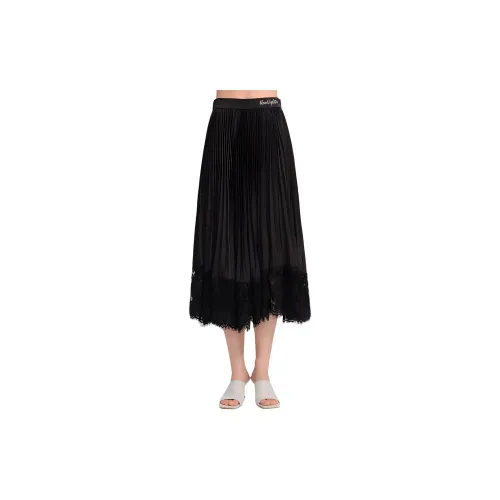 Blood Glitter Casual Long Skirts Women's Black