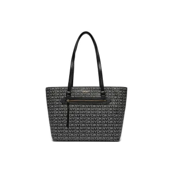 DKNY Faux Leather Tote Bag, Shopping Bag, Handbag, Shoulder Bag Large Size Women's Black