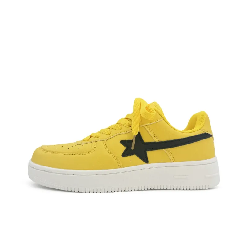 CVOJOO Gift Box Set Stars Collection Low-Top Skateboard Shoes Unisex Yellow-1