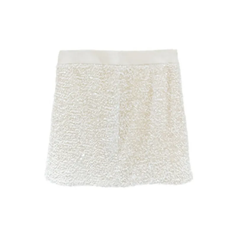CHARM PICK Casual Short Skirts Women's Milk White-1
