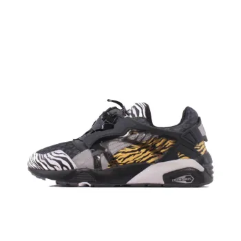 PUMA Disc Blaze Anti Slip Wear Resistant Low Top Casual Running Shoes Unisex Black Silver