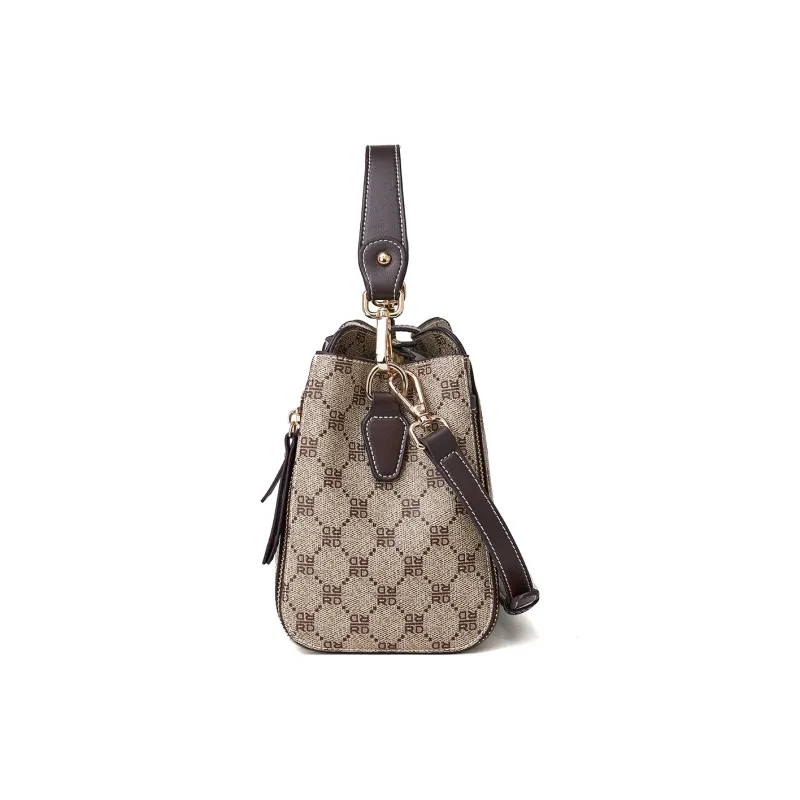 RED DRAGONFLY PVC One Shoulder Handbag Regular Women's Coffee-2