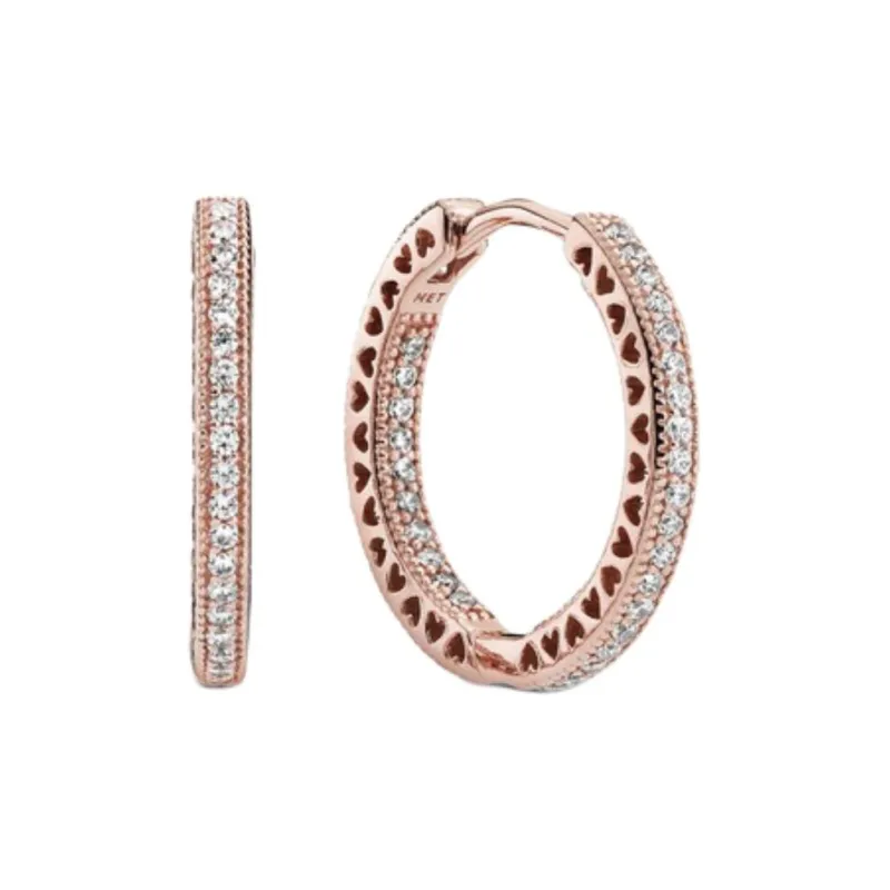 Pandora 14K Rose Gold Earrings Women's Gold-0