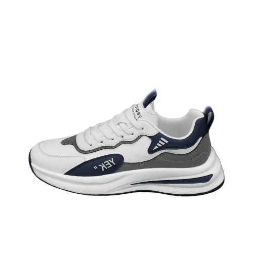 YEARCON Running Shoes Men Low-Top White/Blue