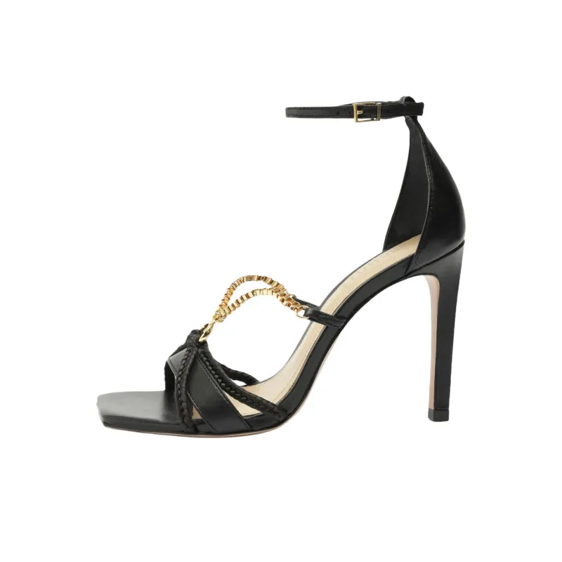 Schutz Silvie Strap Sandals 10.8cm Women's Black-0