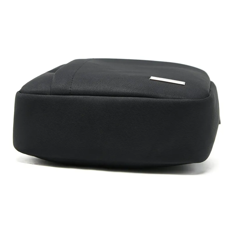 Old Man's Head Fabric With Synthetic Leather Shoulder Bag Regular Men's Black-4