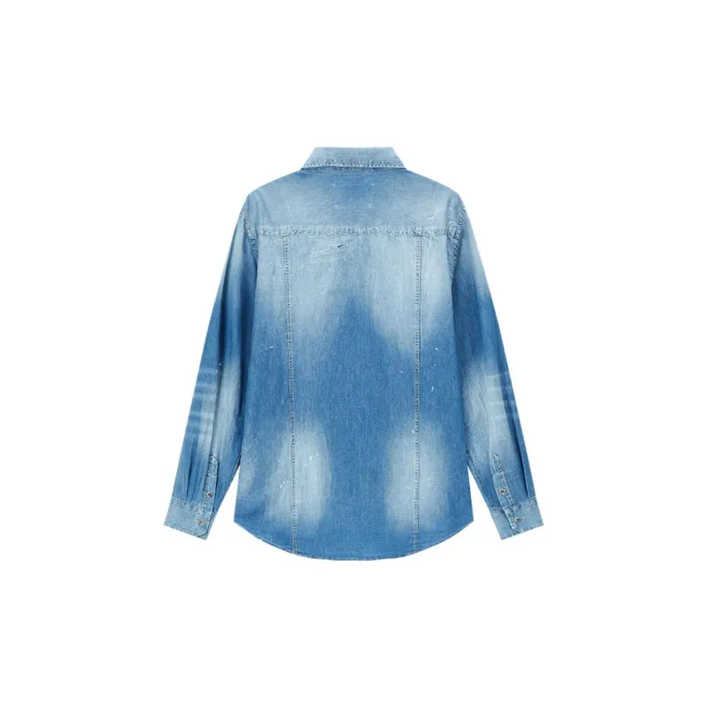 JOHN RICHMOND Shirt Men's Light Denim Blue-1