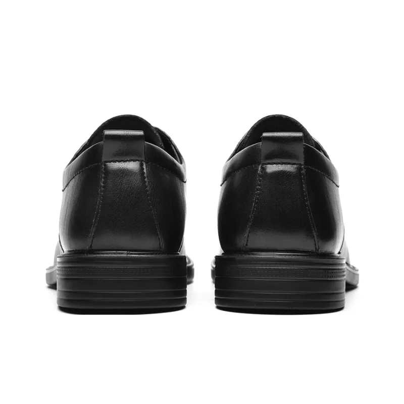 HLA Dress Shoes Men Low Top Black-35