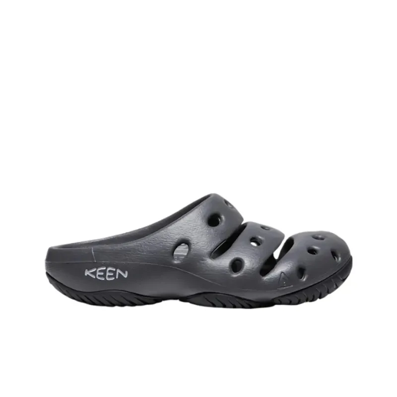 KEEN YOGUI Abrasion Resistant Slip Resistant Closed Toe Slippers Unisex Magnet Black-1