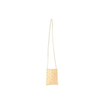 Beams Cupro Fiber Crossbody Bag, Shoulder Bag Men's White/Orange/Blue