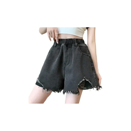 Oudifu Denim Shorts Women's Black