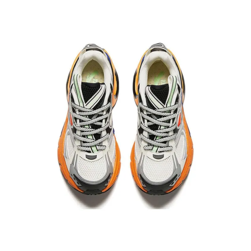Anta Life Collection Abrasion Resistant Low Top Casual Shoes Men's Silver Orange-3