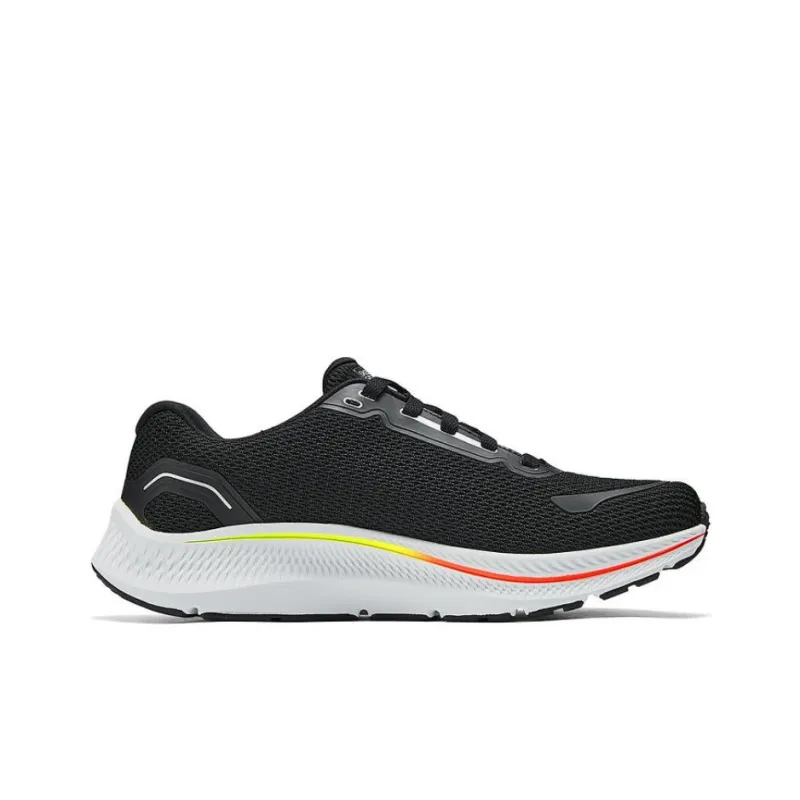 Skechers GO RUN Anti Slip Wear Resistant Low Top Training Shoes Men's Black White-1