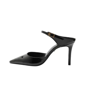 Schutz Closed Toe Slippers 8.5cm Women's Black