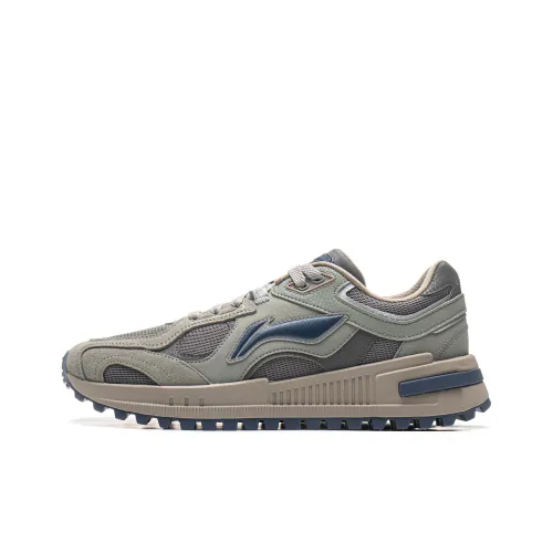 LiNing Wind Rider 2.0 Anti-Slip Wear-Resistant Low-Top Casual Shoes Men's Gray
