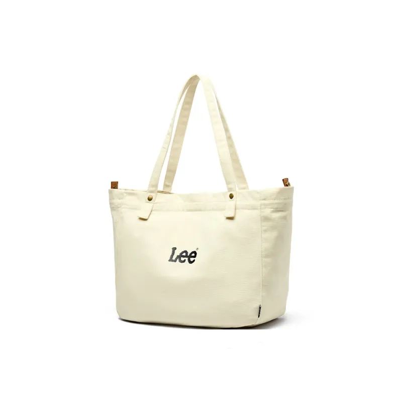 Lee Canvas Shoulder Bag Regular Unisex Ecru-0