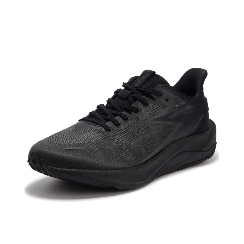 361° Speed Team Wear Resistant Low Top Running Shoes Men's Black-2