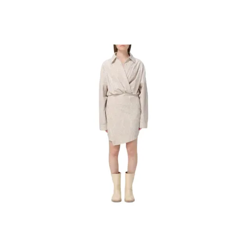 Daily Paper Long-Sleeved Dresses Women's Light Beige