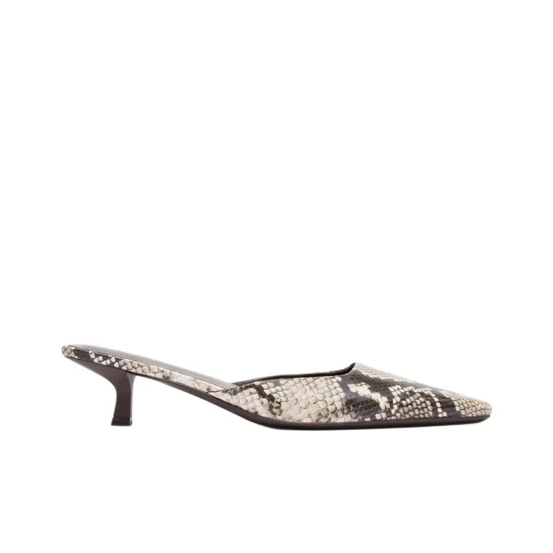 ST. AGNI Closed Toe Slippers 5cm Women's Black-1