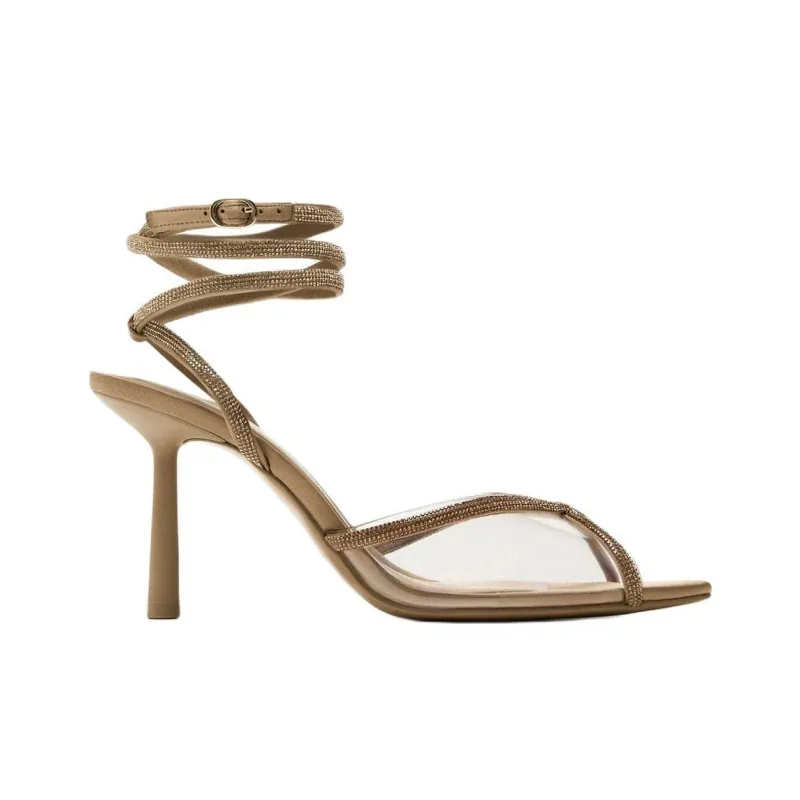 ZARA Roman Sandals 9cm Women's Orange-1