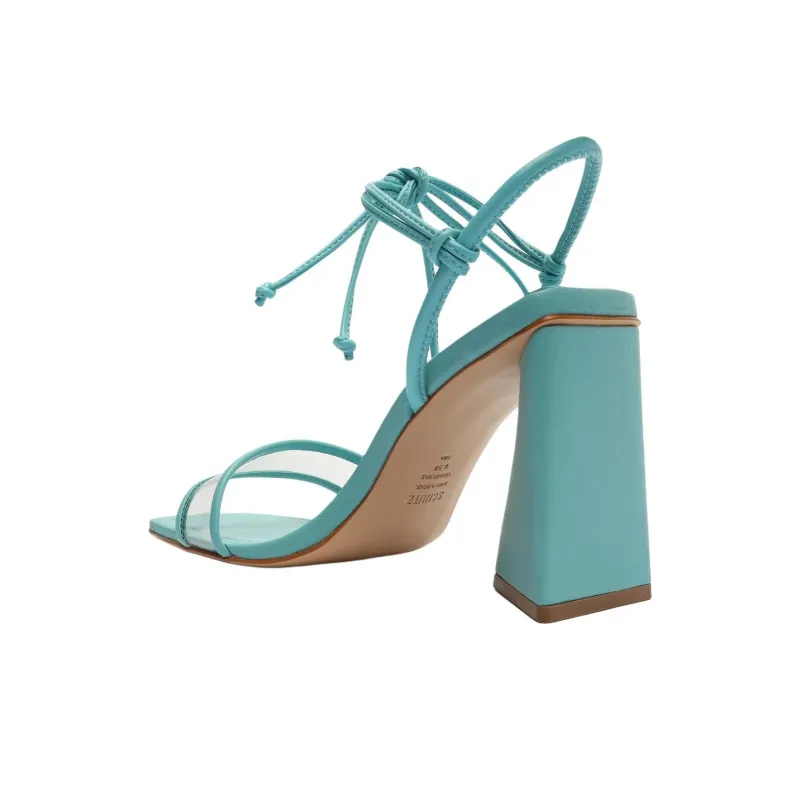 Schutz Gianna Strap Sandals 10cm Women's Blue-4