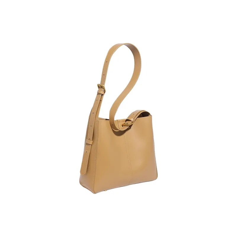 CARTELO Cow Leather Shoulder Bag Regular Women's Black/Salted Caramel/Gold Brown-5