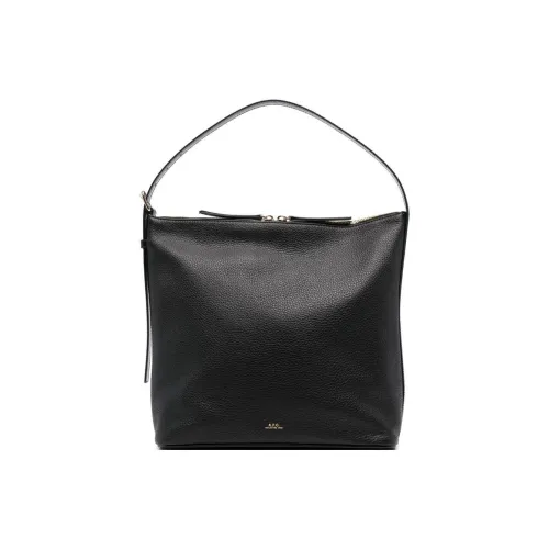 A.P.C Logo stamp Leather Shoulder Bag