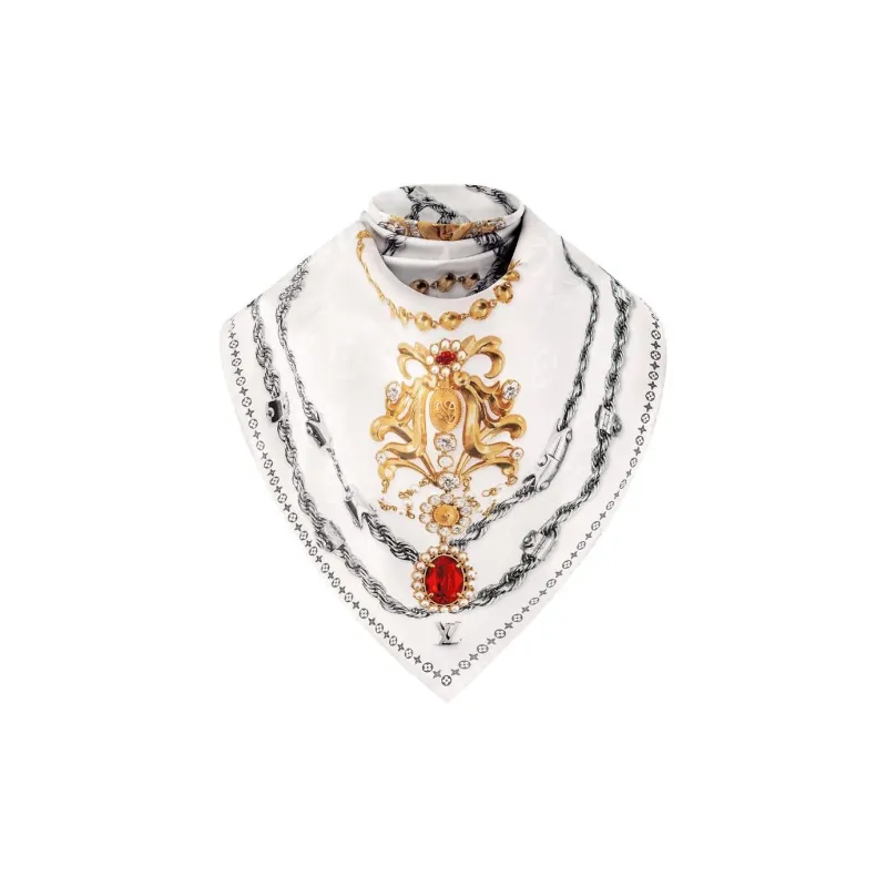 LOUIS VUITTON Lv Dynasty Pearls Silk Square-1