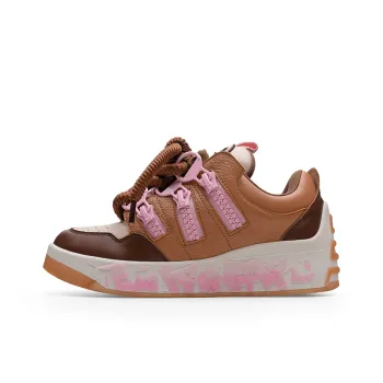 LILRNAR Height Increasing Skateboard Shoes Unisex Tan
