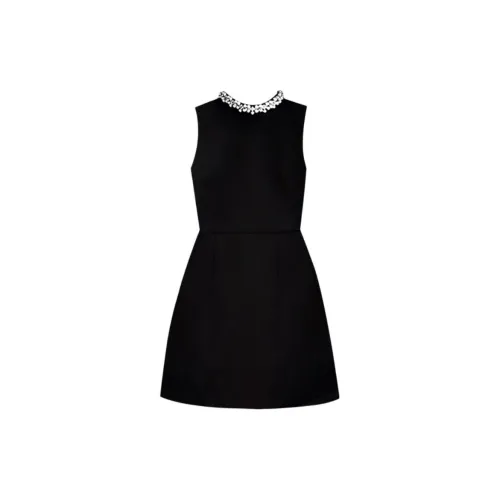 Qingli Wanton Sleeveless Dresses Women's Hepburn Black