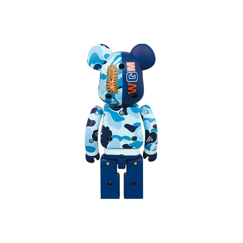 Bearbrick X Bape Abc Camo Shark Chogokin Of 2 Pink/Blue-1