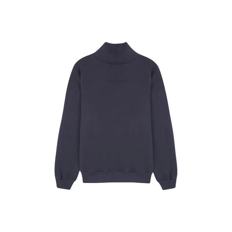 Maison Kitsune Logo Printed Half Zip Sweatshirt-1