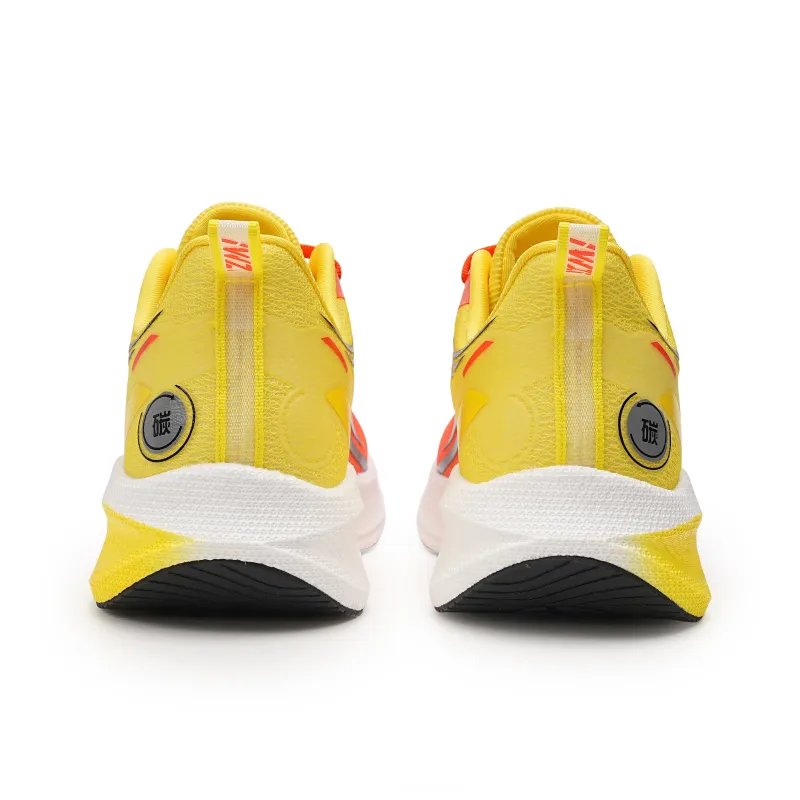 IWZI Low-Top Running Shoes Unisex Fluorescent Orange Yellow-3