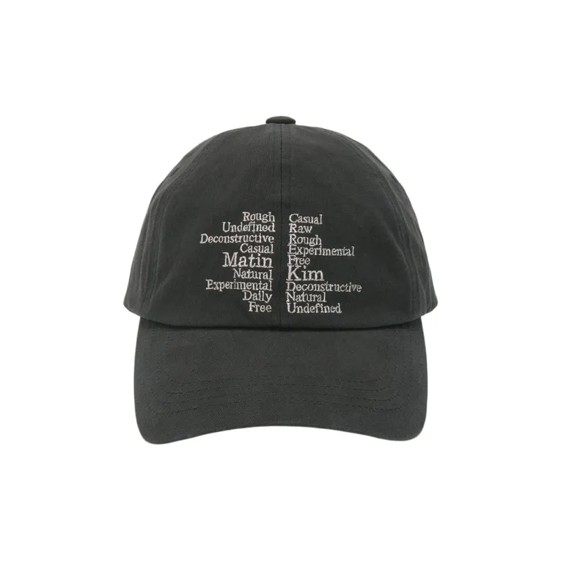 MATIN KIM Cotton Baseball Caps Unisex Gray-0