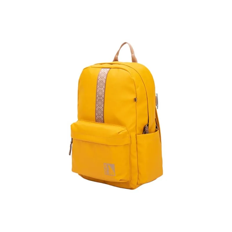 INUK Polyester Backpack Regular Unisex Yellow/Milk Tea Beige/Green/Pink-10