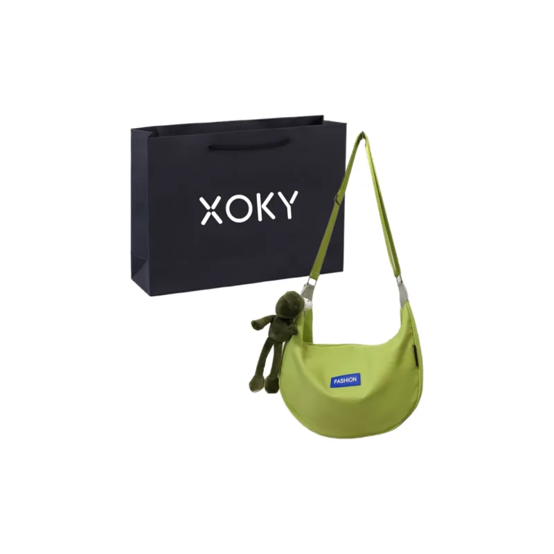 XOKY Nylon Crossbody Bag Regular Unisex Black/White/Green/Blue-5