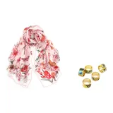 Light Pink+Random Silk Scarf Buckle